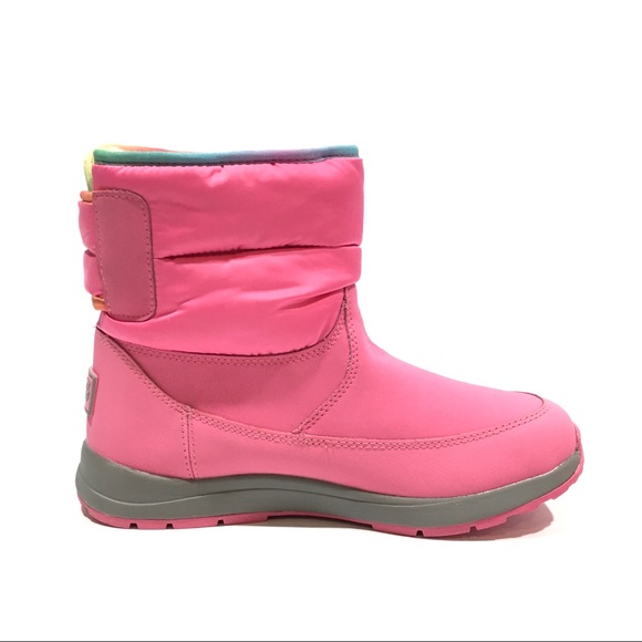 UGG Toty Weather Rainbow Waterproof Boots -Pink Leather -Big Kids US 4 -NEW - Picture 4 of 8